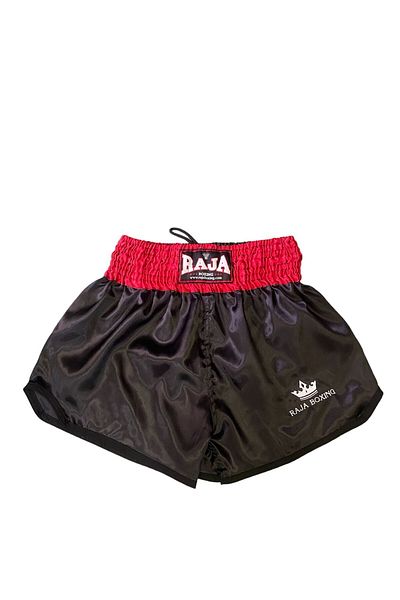 Raja Classic Muay Thai Shorts (BLACK-RED)
