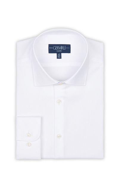 Germirli Non Iron White Oxford Classic Collar Tailor Fit Journey Shirt