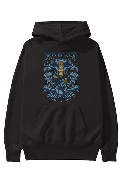 Ankhises MARCO EL FENIX Hanorac cu glugă oversize cu glugă, cu imprimeu în față, pentru bărbați, femei