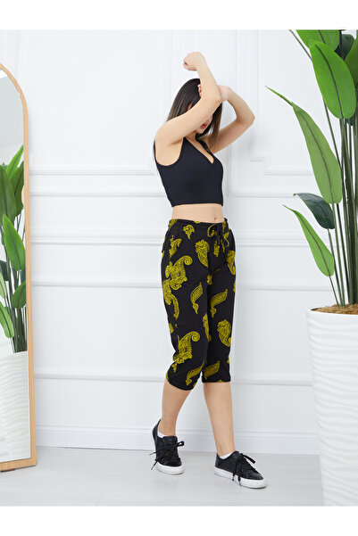 Banadamoda Kadın Desenli Penye Kapri
