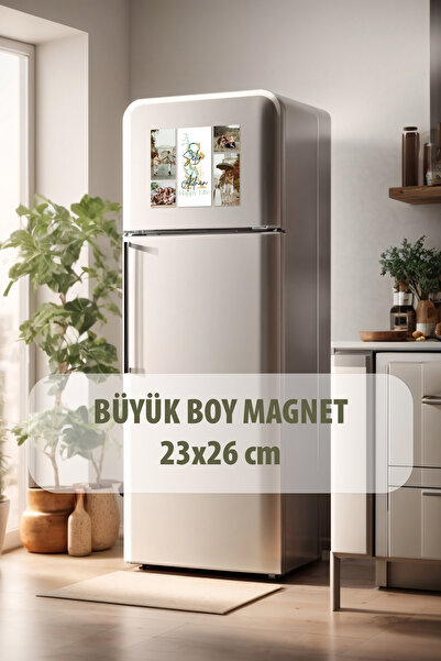 giftcrea Kişiye Özel İsimli ve Fotoğraflı Dekota Magnet Dolap Süsü , 5 Parça ...