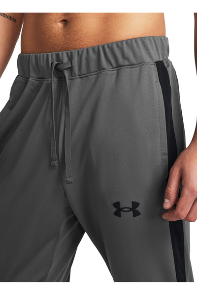 Under Armour Gri Erkek Fermuarlı Yaka Slim Fit Eşofman Takımı 1357139-025 UA Knit Track Suit