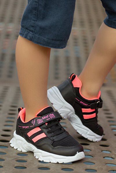 BOUIS Дитячі унісекс чорні фуксія 2-смугові еластичні легкі дихаючі сітчасті ...