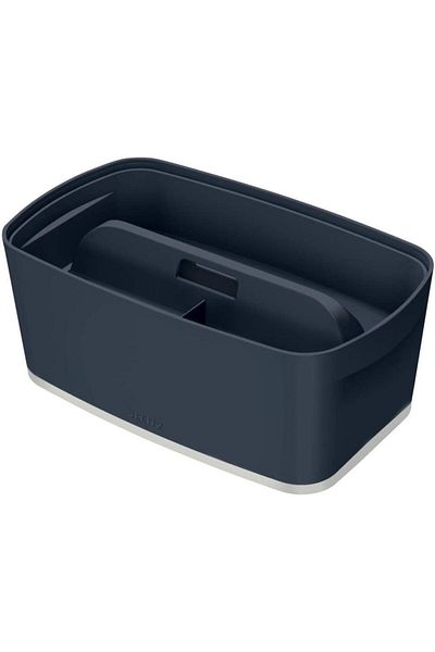 Leitz MyBox Cozy малък офис органайзер за съхранение с капак - кадифено сиво