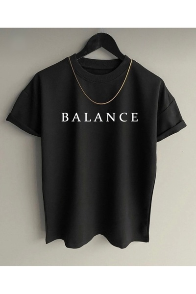 BYMEER Black Balance Štampano Oversize kroj majica