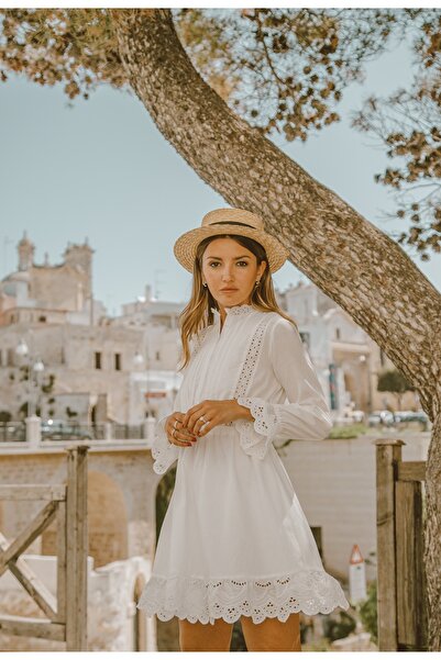 Lovely Pepa Kadın Beyaz Oriana Elbise