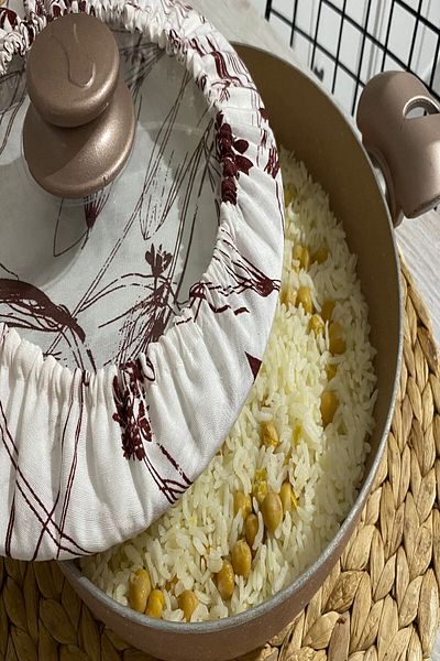 Emtory Home Rice Brewing Cover - Popcorn Oil Leak Proof - Elastic - Burgundy Floral