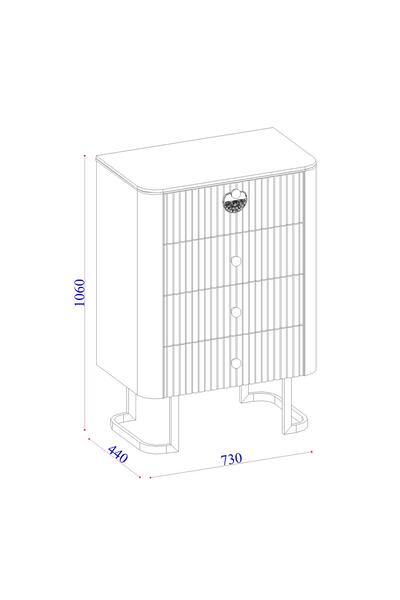 ipek mobilya Penza Çamaşırlık (Dark Grey)
