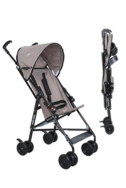 Maxi Taxi Mt 0037 Lite Pratik Baston Bebek Arabası - Keten Kahve