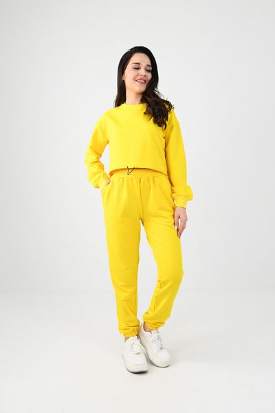 Yellow sweatsuit set womens online