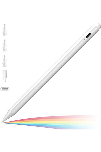 bravesons iPad 10.2 2021 (9th Generation) Compatible Palm-None-Sensing Stylus Pen (3 SPARE NIBS INCLUDED)