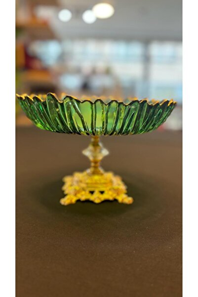 nurdem Cam Ayaklı Oval Sunumluk 26 Cm