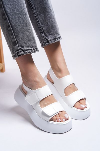 Riccon Olnesari Damen Sandalen0012804 Weiße Haut