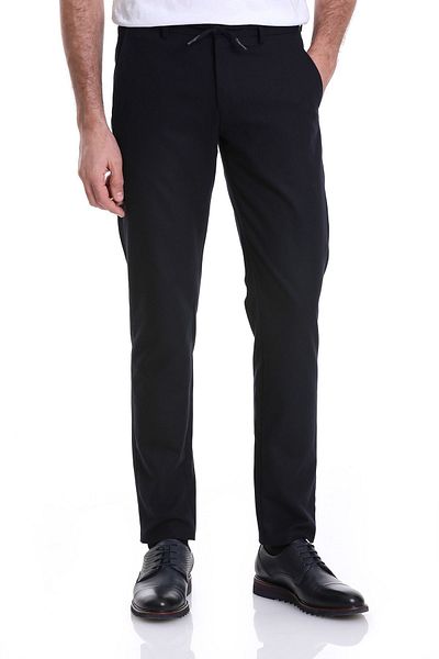 Hatemoğlu Παντελόνι Jogger με ίσια πλαϊνή τσέπη Navy Blue Dynamic Fit