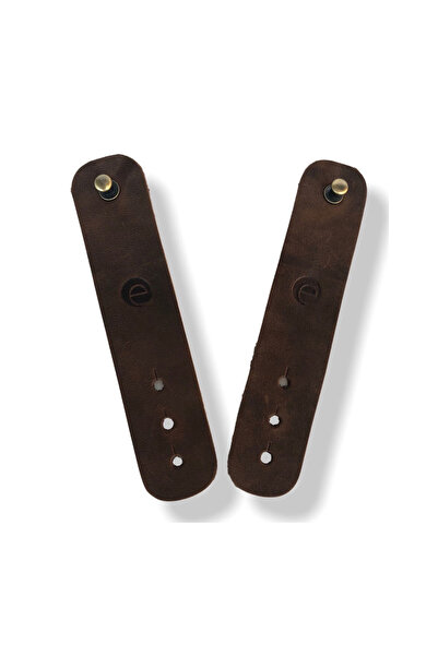 Elae Deri Kablo Toparlayıcı Kahverengi