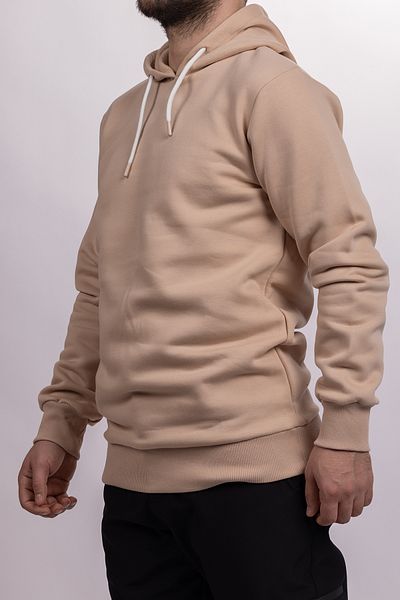 Huğlu Φούτερ με κουκούλα Sand Beige Three Thread