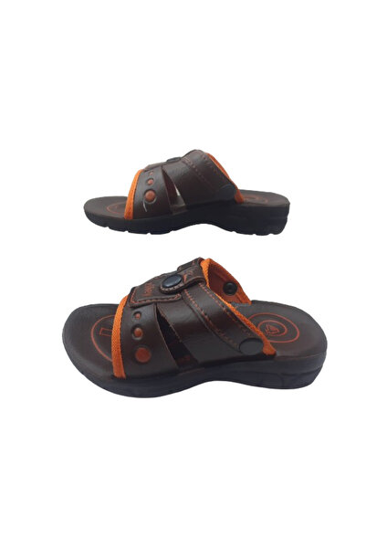 Ziley Αγόρι Καφέ-Πορτοκαλί Ορθοπεδική Σόλα Καθημερινά Σανδάλια Παντόφλες