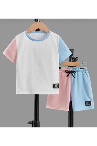 VESTIR BIEN Pink Blue Color Children's suit