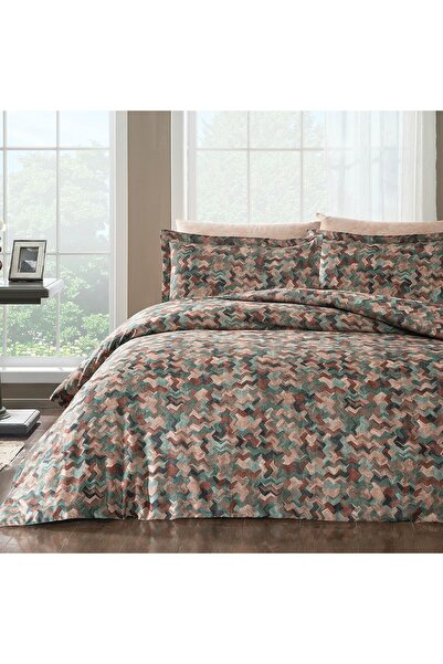 Linens Cameron Pamuk Saten Çift Kişilik Nevresim Takımı Yeşil