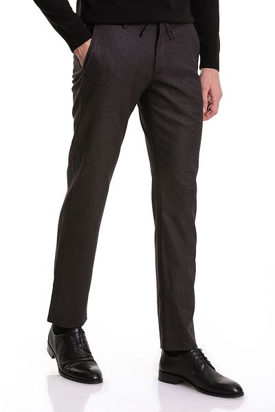Hatemoğlu Μαύρο παντελόνι Jogger με μοτίβο Dynamic Fit με πλαϊνές τσέπες