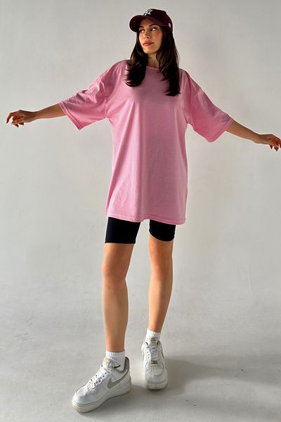 MODAGEN Μπλουζάκι Unisex Μονόχρωμο Ροζ Oversize