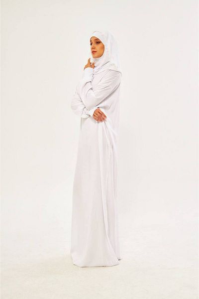 Mercan Hijab Prayer Dress Hooded Lace