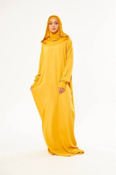 Mercan Hijab NAMAZ ELBİSESİ KAPÜŞONLU DANTELLİ