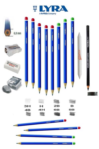 GLANCE Lyra Robinson Graduated Pencil Set 13 Pieces
