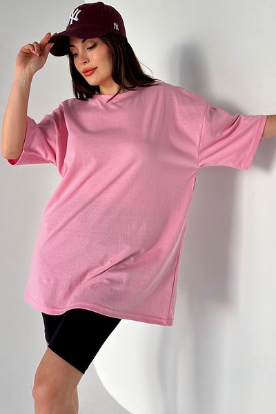MODAGEN Μπλουζάκι Unisex Μονόχρωμο Ροζ Oversize