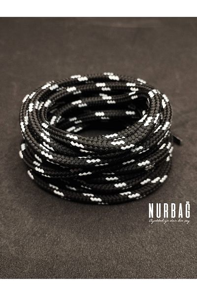 NURBAĞ DOKUMA NURBAĞDOKUMA CAT-BOOT BLACK ROUND LACE 150 CM TO01