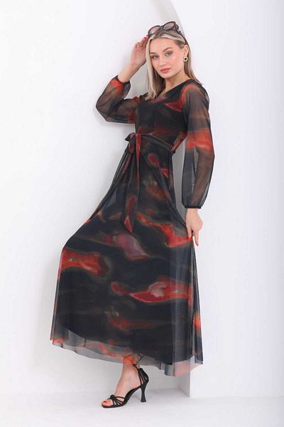 CİXAPLE Φόρεμα Maxi με στάμπα V-Neck
