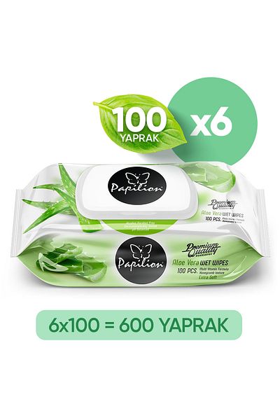 Papilion Premium Aloevera Extract Extra Soft Wet Towel 100x6