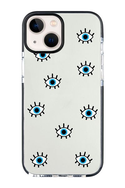 shoptocase حافظة هاتف Ultra Protection منقوشة بعيون زرقاء متوافقة مع هاتف iPhone 15
