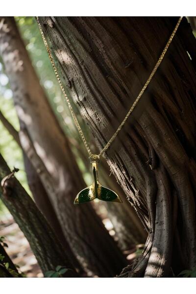 whocares قلادة نسائية أنيقة بسلسلة مع رمز ذيل دولفين صغير، جودة أنيقة