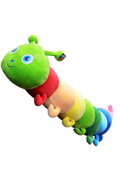 Oyuncakfabrikasi Cute Colorful Plush Caterpillar Pillow 75 Cm
