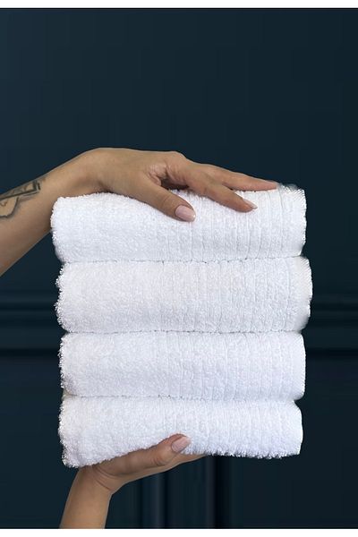 SHAL HOME 100% Cotton Set of 4 50x90cm Hand & Face Towels