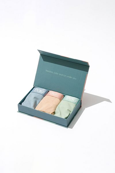 Paul Kenzie 3-Piece Women's String Panties - Eco Characters - Soothing