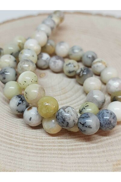 Yasamtohumu Četvrtina niza (9 cm dužine!) Beli varijatni opalni kamen Četvrti...