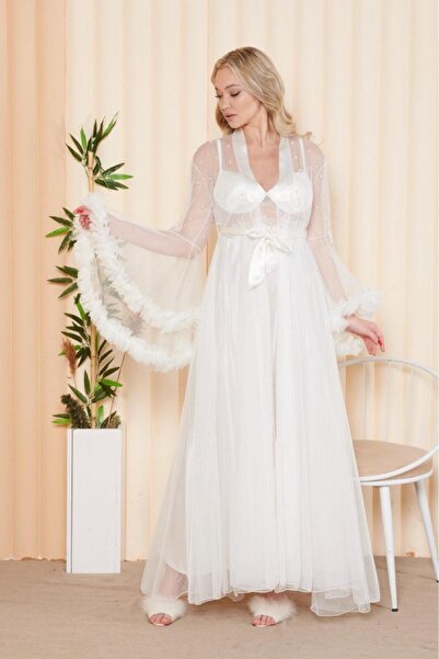 Limas lingerie long dressing gown two pieces