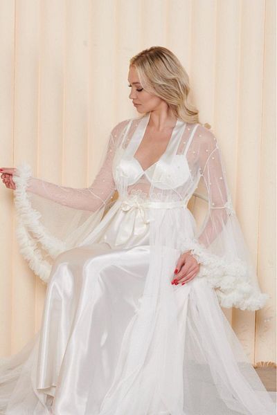 Limas lingerie long dressing gown two pieces