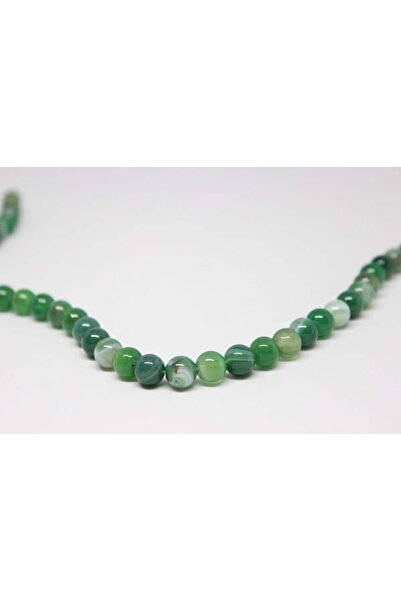 Yasamtohumu Четвърт ред (9 см дължина!) Ахатов камък Зелен четвърт ред 8 мм (...