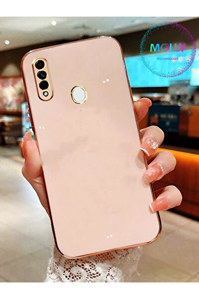 Molly Technology Huawei P30 Lite Için Rose Kenarları Gold Detaylı Lüks Siliko...