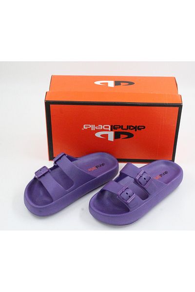 Honeysuitcase Akınal Bella Women's Double Buckle Platform Sole Eva Summer Slippers