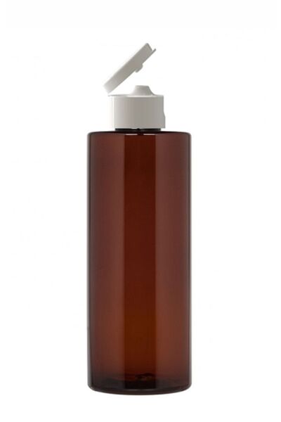 wellLine 100 Adet - 250ml Plastik Kahverengi Küt Boyunlu Şişe, Boş Açmalı Bey...
