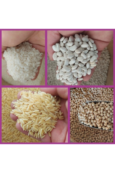 irfan bakliyat Kuru fasulye 2 kg Nohut 2 kg pirinç 2 kg şehriye 2 kg ( doğal ve katkısız) net 8 kg