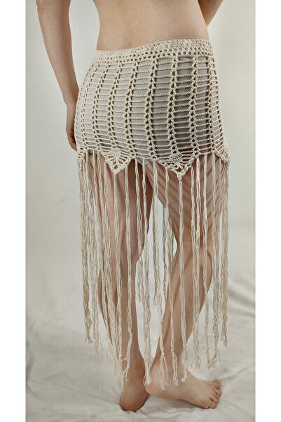 ZÜMAL Χειροποίητο μπικίνι με φούστα παρέο (ΧΡΩΜΑ ΚΡΕΜΑ)