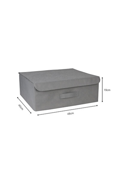 REKHOME Gray Covered In-Cabinet Laundry Toy Organizer Folding Storage Box Storage Bag 48x40x19