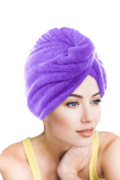 CHIZGY 2 Pieces Thick Microfiber 2 Button Hair Towel Hair Cap Bath Sea And Pool After Beach