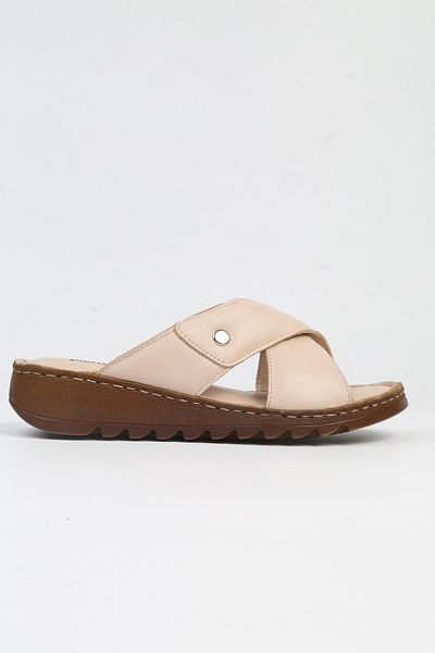 Pierre Cardin ® |   PC-5128-3013 Κρεμ-Γυναικείες παντόφλες με τακούνι