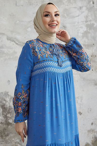 InStyle Rochie casual cu model apos - Saks Blue